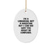 Funny Librarian Gifts for Friends - Oval Ornament for Christmas Unique Gifts from Friends - Image 1