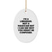Funny Librarian Gifts from Friends - Oval Ornament for Librarian Christmas Unique Gifts - Image 1