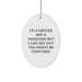 Funny Writer Christmas Oval Ornament Gifts from Friends to Family - Not a Magician - Image 1