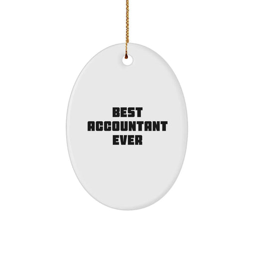 Funny Accountant Gifts from Men, Oval Ornament Best Accountant Ever Christmas Unique Gifts for Family - Image 1
