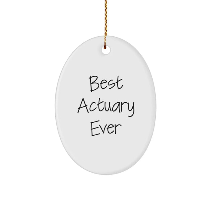Funny Best Actuary Ever Oval Ornament Gifts from Men to Actuary Friends - Image 1