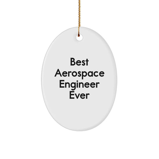 Funny Aerospace Engineer Gifts from Men for Best Aerospace Engineer Ever Oval Ornament, Oval Shaped MDF Christmas Unique Gifts - Image 1