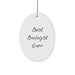 Funny Biologist Oval Ornament Gifts from Friends to Best Biologist Ever - Unique Christmas Unique Gifts for Biologist - Image 1