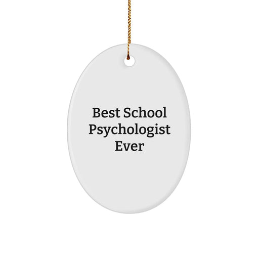 Funny School Psychologist Gifts for Christmas Unique Oval Ornament from Friends - Image 1
