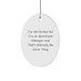 Funny Apartment Manager Christmas Oval Ornament Gifts from Family for Friends - 'I'm Not Perfect but I'm an Apartment Manager...' - Image 1