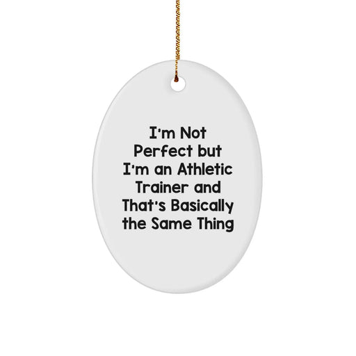 Funny Athletic Trainer Oval Ornament Gifts from Men to Women Friends and Family for Christmas Unique Presents - Image 1
