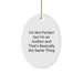 Auditor Oval Ornament, Funny Gift for Friends and Family, Christmas Unique Gifts from Men, Oval Shaped White Decorations - Image 1