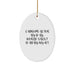 Funny Chiropractor Gifts for Him from Dad to Son on Christmas Unique Oval Ornament - Image 1