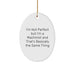 Funny Machinist Gifts, Oval Ornament for Machinist, Gifts from Friends to Machinist, Unique Christmas Unique Gifts for Men, Inspirational Quote Machinist Decor - Image 1