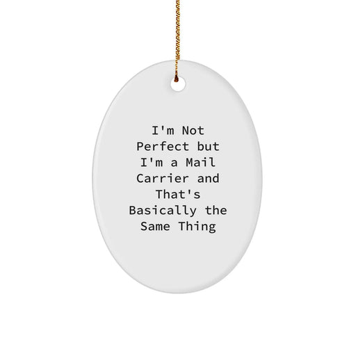 Funny Mail Carrier Gifts from Men, Women, or Family - Inspirational Oval Ornament for Mail Carrier, Christmas Unique Gifts for Coworkers, Friends and Family - Image 1