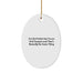 Funny Oral Surgeon Oval Ornament Gifts from Family for Men and Women, Christmas Unique Decorations with I'm Not Perfect Quote - Image 1