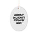 Banker Gifts for Men - Funny Oval Ornament 'Banker By Day, World's Best Dad By Night' - Christmas Unique Gifts from Mom - Image 1