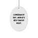 Comedian Oval Ornament Gifts from Men to Comedian Dad, Funny Comedian Quote, Oval Ornament, Christmas Unique Gifts - Image 1