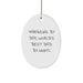 Funny Paralegal Gifts from Men, Paralegal Christmas Unique Gifts for Paralegal by Day, World's Best Dad By Night Oval Ornament - Image 1