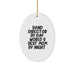 Band Director Gifts for Christmas - Funny Oval Ornament 'Band Director By Day, World's Best Mom By Night.' Gifts from Friends - Image 1