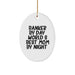 Banker Gifts by Day, World's Best Mom Oval Ornament, Funny Quote, Christmas Memorable Present for Banker Friends & Family - Gifts from Mom - Image 1