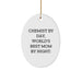 Chemist Gifts from Mom, Funny Oval Ornament for Christmas, 'Chemist By Day, World's Best Mom By Night.' Quote, Gifts for Chemists - Image 1