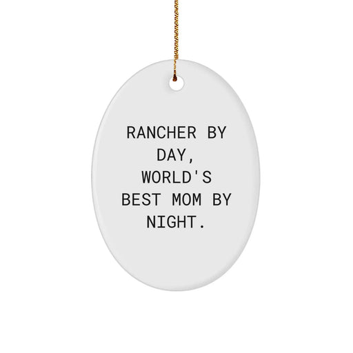Funny Rancher Gifts for Men Oval Ornament - Christmas Unique Gifts from Friends - Image 1