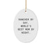 Funny Rancher Gifts for Men Oval Ornament - Christmas Unique Gifts from Friends - Image 1