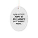 Funny Real Estate Agent Gifts from Family - Oval Ornament, Inspirational Quote, Christmas Unique Presents for Real Estate Agent By Day, World's Best Mom By Night. - Image 1