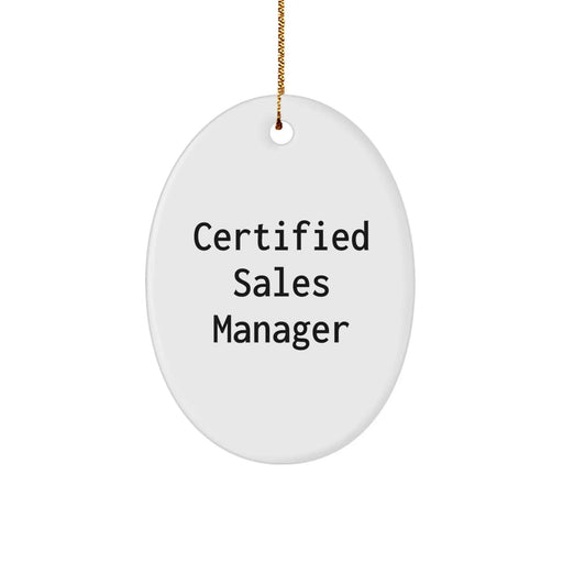 Funny Sales Manager Gifts from Friend, Inspirational Oval Ornament for Sales Manager, Christmas Unique Gifts - Image 1