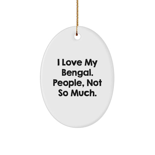 Bengal Cat Lovers Oval Ornament Gifts from Family, Friends for Christmas - Image 1