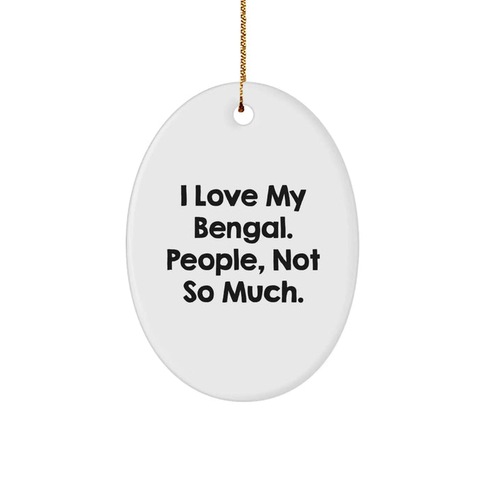 Bengal Cat Lovers Oval Ornament Gifts from Family, Friends for Christmas - Image 1