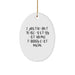 Gifts from Family and Friends for the Proud Tabby Cat Mom - Oval Ornament, Funny Quote 'I Just Want To Be A Stay At Home Tabby Cat Mom' for Christmas Unique Gifts - Image 1