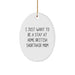 British Shorthair Cat Mom Oval Ornament, Funny Quote Christmas Unique Gift for British Shorthair Cat Lovers, Gifts from Family to Friends - Image 1