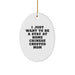 Funny Chinese Crested Dog Mom Oval Ornament Gifts from Family for Christmas - Image 1