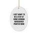 German Wirehaired Pointer Dog Mom Christmas Oval Ornament Gifts for German Wirehaired Pointer Dog Owners from Friends - 'I Just Want To Be A Stay At Home German Wirehaired Pointer Mom' Funny Dog Gift - Image 1