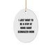 Giant Schnauzer Dog Oval Ornament Gifts from Family, Friends, or Coworkers - 'I Just Want To Be A Stay At Home Giant Schnauzer Mom' Christmas Unique Gifts for Giant Schnauzer Dog Lovers - Image 1