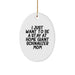 Giant Schnauzer Dog Mom's Funny Christmas Unique Gift, Oval Ornament, 'I Just Want To Be A Stay At Home Giant Schnauzer Mom' Quote, Gifts from Family to Friends - Image 1