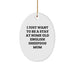 Funny Old English SheepDog Mom Christmas Oval Ornament Gifts from Family for Home Decor, 'I Just Want To Be A Stay At Home Old English Sheepdog Mom' Quote - Image 1