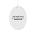Funny Saint Bernard Dog Gifts from Mom to Dog Lover Friends, I Just Want To Be A Stay At Home Saint Bernard Mom Oval Ornament for Christmas - Image 1