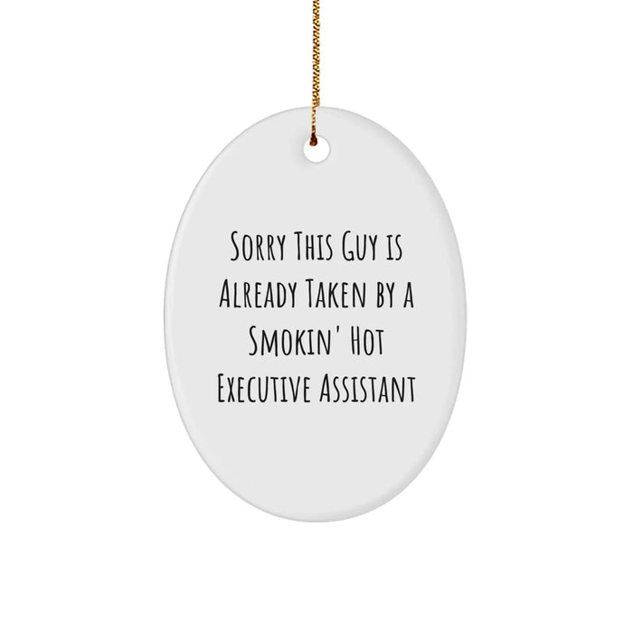 Funny Executive Assistant Oval Ornament Gifts for Men Women Coworkers Family - Christmas Unique Gifts from Men Women Friends - Image 1