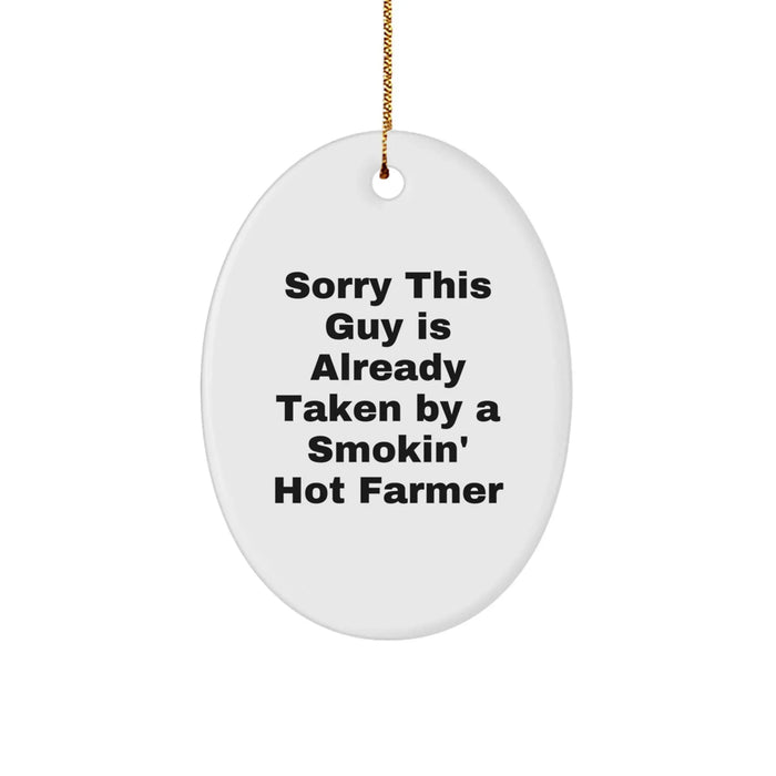 Funny Farm-Themed Oval Ornament Gifts from Friends for Men Women Farmers - Image 1