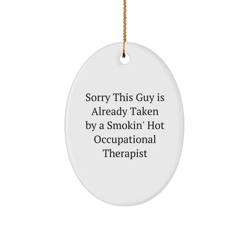 Funny Occupational Therapist Oval Ornament Gifts from Friends, Coworkers, Family - Christmas Unique Presents for Men, Women - Image 1
