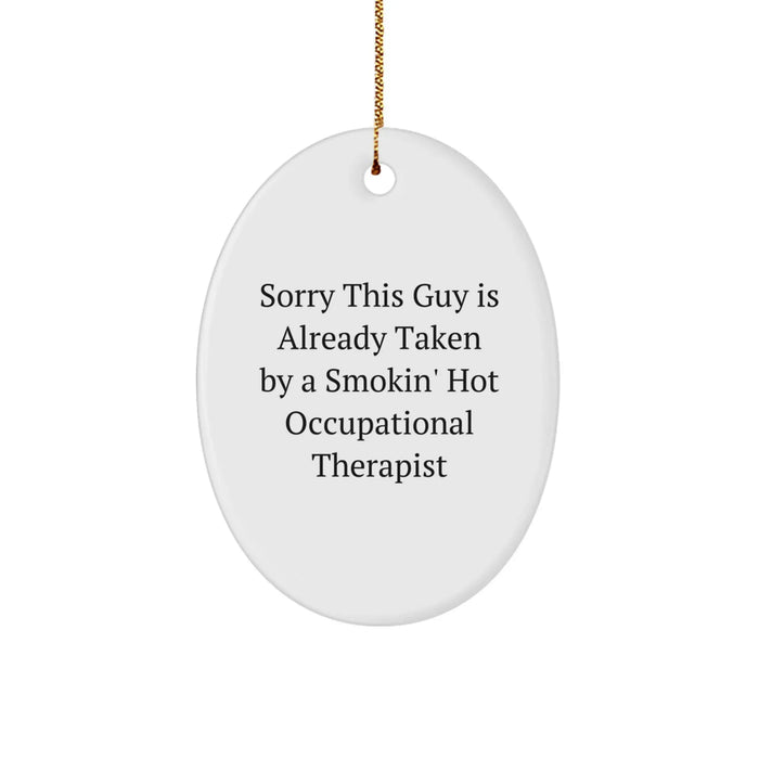 Funny Occupational Therapist Oval Ornament Gifts from Friends, Coworkers, Family - Christmas Unique Presents for Men, Women - Image 1