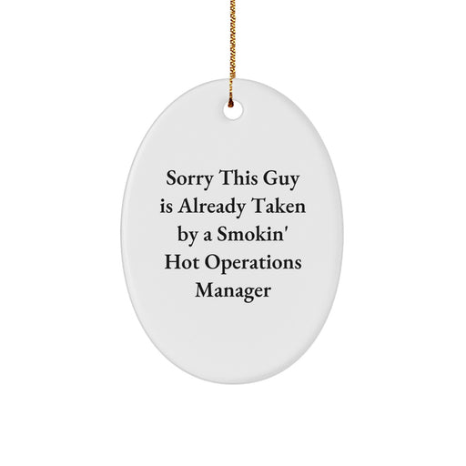 Funny Operations Manager Oval Ornament Gifts for Men from Family, Unique Christmas Unique Gifts for Operations Manager - Image 1