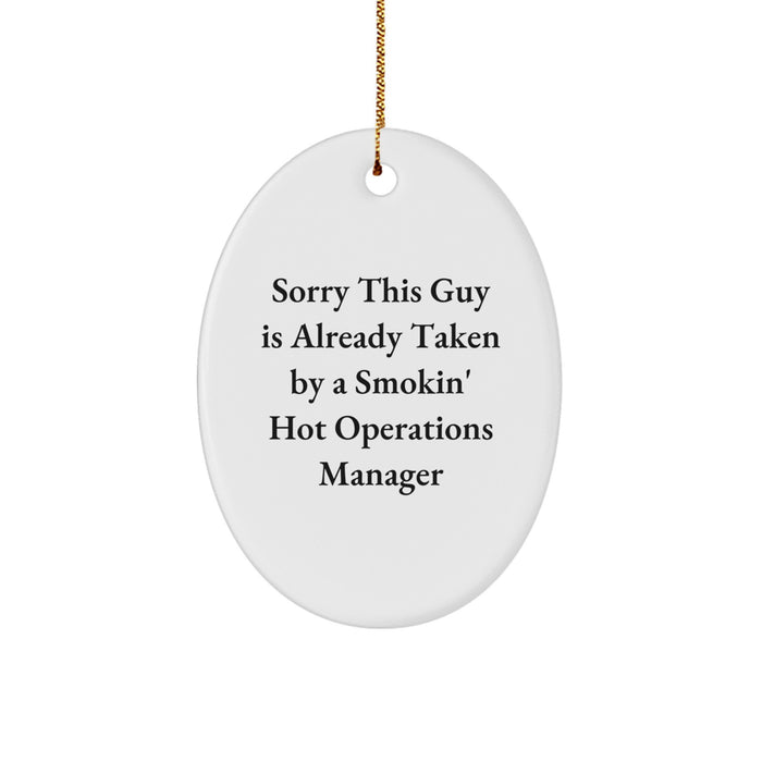 Funny Operations Manager Oval Ornament Gifts for Men from Family, Unique Christmas Unique Gifts for Operations Manager - Image 1
