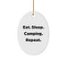Funny Camping Oval Ornament Gifts from Family for Christmas Decoration - Image 1