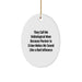 Funny Unbiological Mom Gifts from Men, Women, or Friends - Oval Ornament for Christmas Unique Presents - Image 1