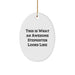 Funny Stepsister Gift Quotes Oval Ornament for Sisters Unique Christmas Decorations - Image 1