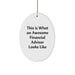 Funny Financial Advisor Oval Ornament Gifts from Family to 'This Is What An Awesome Financial Advisor Looks Like' Recipients for Christmas - Image 1