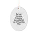 Funny Barber Gifts from Men, Oval Ornament for Christmas Unique Gifts, 'Barber. Because Freaking' genius Is Not An Official Job Title.' - Image 1