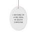 Funny South Carolina Oval Ornament for South Carolina Enthusiasts Gifts from Friends and Family - Image 1