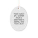 Whippet Dog Lover Gifts for Christmas Oval Ornament - Funny Quote from Proud Parent - Gifts from Mom for Whippet Dog Owners - Image 1