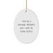 Funny Massage Therapist Gifts for Men or Women, Oval Ornament with I May Be A Massage Therapist, But I Can't Fix Stupid People., Perfect for Christmas Unique Gifts from Friends or Coworkers - Image 1
