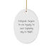 Funny Orthopedic Surgeon Gifts - Oval Ornament for Christmas Unique Presents from Friends or Family - Image 1